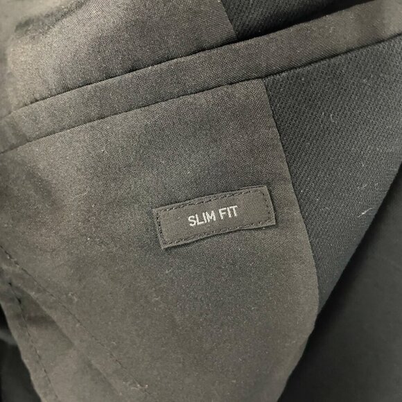 UNIQLO Slim Fit Academia Office Comfortable Black Blazer Pockets Ptp 19 - Picture 8 of 9